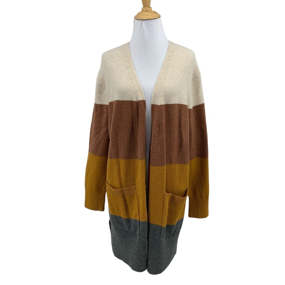 Madewell Cardigan Women M Medium Kent Colorblock Wool Alpaca Blend Tunic Sweater - Picture 1 of 12